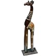 Giraffe Sculpture with Gold Eggshell Detail - Large