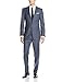 Calvin Klein Men's Marbry New Blue 2 Button Side Vent Suit with Flat Front Pant