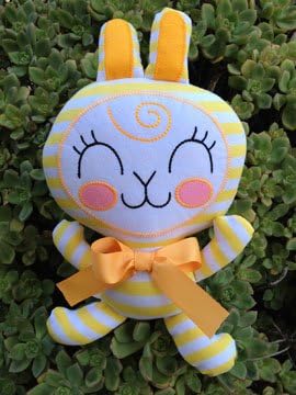 Lemon Drop Yellow Easter Bunny Designer Plush Rabbit