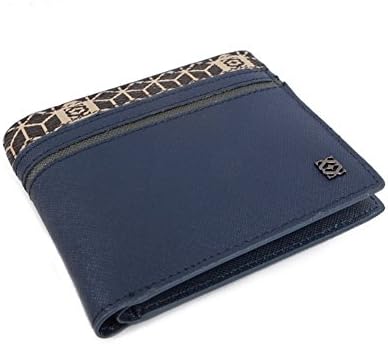 SSAMZIE SSM_513 Unisex Bifold Money Clip Wallet Purse Credit Card Case Synthetic Leather 3 color (Navy)