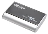 Vivanco USB-Hub 2.0 mit 3 USB Ports, aufklappbar, aktiv, schwarz-silberfarben, inkl. Netzteil