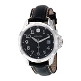 Wenger Men's 78235 GST Black Dial Black Leather Watch