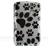 BLACK DOG PAW SNAP ON HARD SKIN FACEPLATE PHONE SHIELD COVER CASE FOR BLACKBERRY CURVE 8300 8310 8330 + BELT CLIP