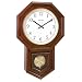 River City Clocks 801-403C 21-Inch Radio-controlled Schoolhouse Clock with Swinging Pendulum and Cherry Finish