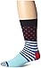 Happy Socks Men's 1Pk Combed Cotton Stripe and Dots Crew Sock