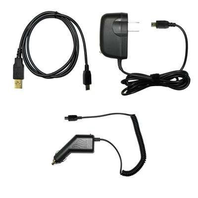 Home Travel Wall Charger + Rapid Cell Phone Car Charger + USB Data Sync Charge Cable for HTC Touch Pro 2 / Tilt 2 / Hero / Imagio / Pure / Touch Diamond 2 / Droid Eris