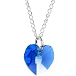 Austrian Crystal Heart September Birthstone Necklace MADE WITH SWAROVSKI ELEMENTS