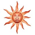 Sun Face Wall Sculpture- Polished Finish(36")
