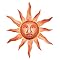 Sun Face Wall Sculpture- Polished Finish(36")