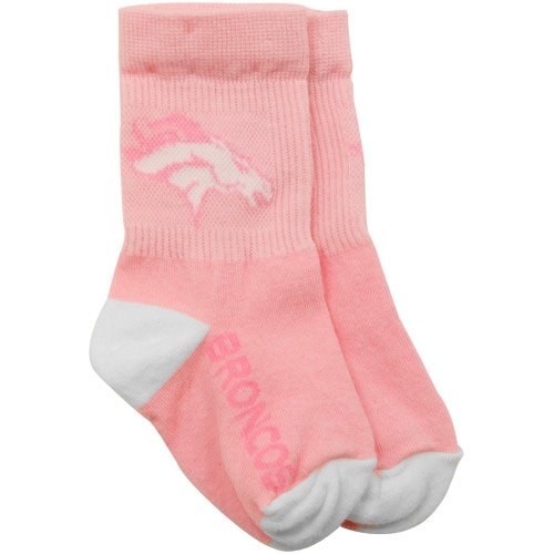 Denver Broncos Toddler Pink Team Logo Socks