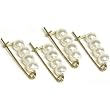 4 White Gold Pearl Enhancer Shortening Beading Clasps