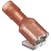 Morris Products 12032 Piggy Back Disconnect, Double Crimp, Nylon Fully Insulated, Red, 22-16 Wire Size, 0.032"X0.250" NEMA Tab  (Pack of 100)