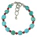 Sterling, Coral & Turquoise Nugget Bracelet