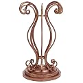 Red Medallion Accent Table Base - Red/ Gold