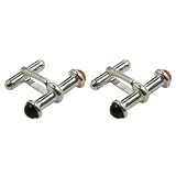 Baltic Honey Amber and Sterling Silver Genetic Cufflinks