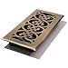 Decor Grates SPH214-A Scroll Design Floor Register, 2x14 Inches, Antique Brass Finish