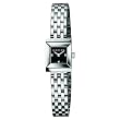 Gucci Women's YA128507 G-Frame Square Steel Bracelet Black Diamond Dial Watch by Gucci