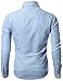 Doublju Mens Shirts with Patched Pocket