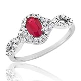 Ruby and Diamond Ring 1/5ctw