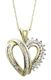 10kt Gold Diamond Heart Pendant with 18 Chain