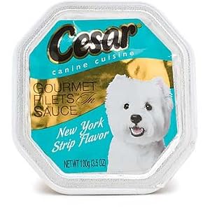 Cesar Gourmet Filets New York Strip in Sauce, Case of 24