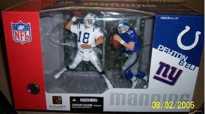 NFL Action Figure: Sportspicks NFL Peyton Manning & Eli Manning Figure 2 pack-NFL Action Figure-National Football League Action Figure-National Football League Figures-NFL Figures-National Football League-NFL