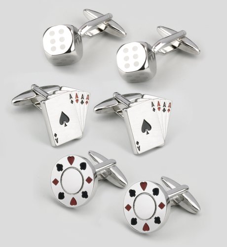 3 Poker Theme Cufflinks