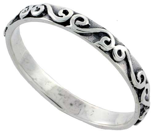 Sterling Silver Polished Band, 1/8