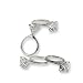 Silver-plated and Crystal Diamond Ring Set of 4 Napkin Rings