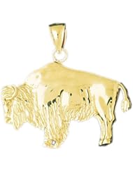 Dazzlers Solid 14k Gold Buffalo Charm Pendant Available in three colors from jewelsberry (weights: 5.0 grams only)