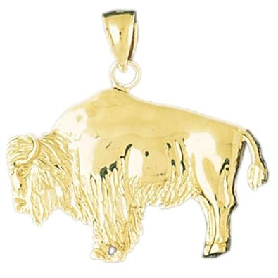 Cheap Girls Jewelry Dazzlers Solid 14k Gold Buffalo Charm Pendant Available in three colors from jewelsberry (weights: 5.0 grams only) For Sale