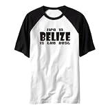 T-Shirt Raglan White  Life In Belize  Country