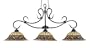 Landmark 348-VA Tiffany Buckingham 3-Light Billiard Light, 6-Inch, Vintage Antique with Tiffany Style Glass