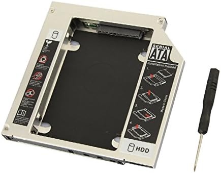 GTRbest® 12.7mm Sata To Sata 2nd Hard Drive Hdd DVD Caddy, SATA 2nd HDD HD Hard Driver Caddy for 12.7mm Universal CD/DVD-ROM Optical Bay for HP Pavilion DV4 DV5 DV6 DV7 HP G50 G60 G70