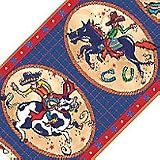 SINGLE rolls COWBOY peel & stick WALLPAPER BORDER western