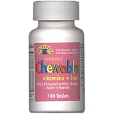 Health Star Children's Chewable Vitamins + Iron, 100 Tablets each