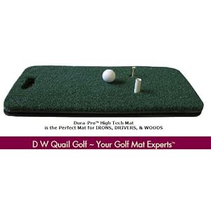 Click here to see all customer reviews now 1' x 2' Dura-Pro Plus HIGH TECH Golf Mat with Shock Elimination Technology AND Our Premium TUFF TURF - EXCLUSIVELY FROM DURA-PRO Perfect For Practice With IRONS, DRIVERS and WOODS FREE Golf Ball Tray, FREE Tees and FREE Balls With Every Order- FREE SHIPPING Family Owned And Operated Since 1997 - Dura-Pro Golf Mats are the #1 Mat in Golf