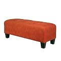 6 Button Tufted Bench- Tweed