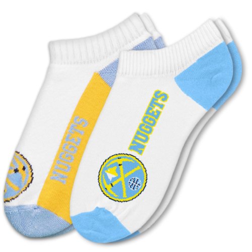 NBA Denver Nuggets Mens Two Pack No Show Socks