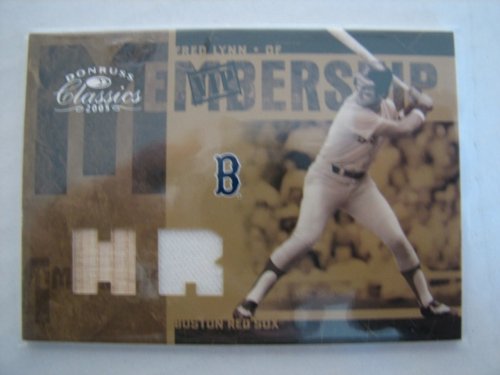2005 Donruss Classics Fred Lynn Red Sox GU Bat Jersey Membership VIP Serial #'d Insert BV $12