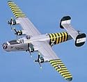 Large Aircraft Model with Stand - The B-24J Liberator "Tubarao," Silver