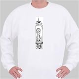 Sweatshirt with "black and white", Europe, tower, England, construction, clock, "United Kingdom", architecture