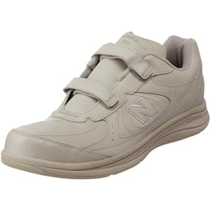 New Balance Men's MW577 Leather Hook/Loop Walking Shoe,Bone,10 4E US