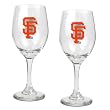 San Francisco Giants MLB 2pc Wine Glass Set - Primary Logo