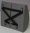 Bodyline Back-Huggar - Secretary Style with straps - The Original Lumbar Cushion - GRAY