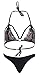 Sexy Strappy Bikini Bandage Cutout One Piece Monokini Bikini Swimsuit Swimwear (M for B-C cup, black 2)