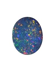 O&G Australia Natural Opal Doublet Gemstone, 9x10mm (2.03cttw)