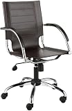 ITALMODERN Dave Office Chair, Brown Leather