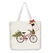 Winter Bike with Dog Tote Bag