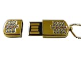 St Valentin Bijou Clé USB 2Go Or Jaune Cristaux Swarovski 315